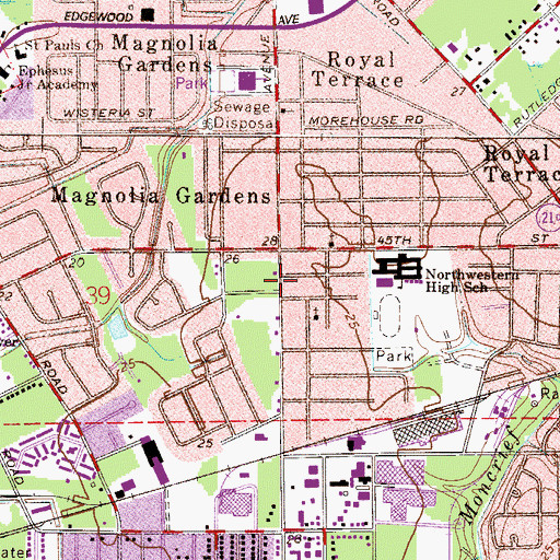 Topographic Map of Believers of Christ Temple Ministry, FL