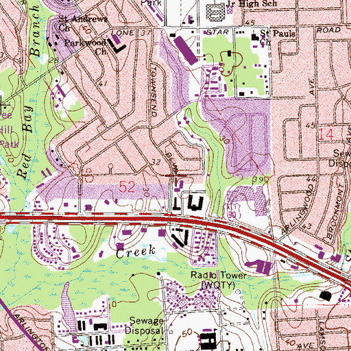Topographic Map of Bethel Evangelical Baptist Church, FL