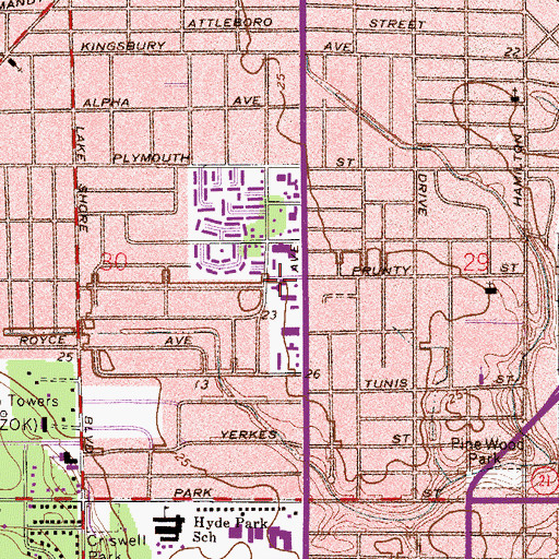 Topographic Map of Bethel Holiness Church, FL