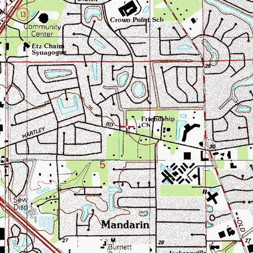 Topographic Map of Bible Believers Baptist Church, FL