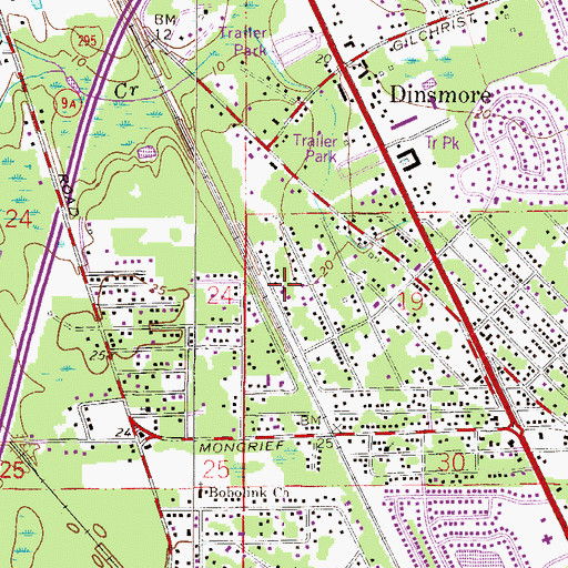 Topographic Map of Bridegroom Apostolic Church, FL