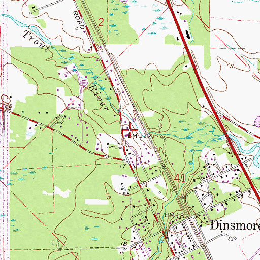 Topographic Map of Calvary Chapel Church of God, FL