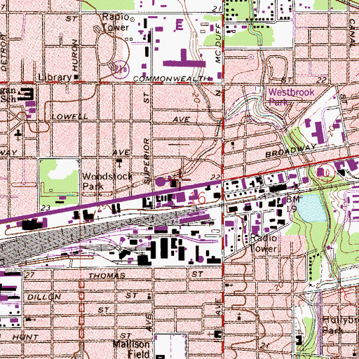 Topographic Map of Cathedral of Faith Church of God in Christ, FL