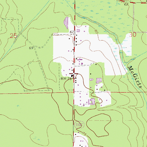 Topographic Map of Chaffee Road Church of Christ, FL