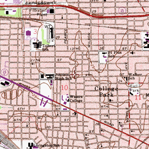 Topographic Map of Christ Gospel Church, FL