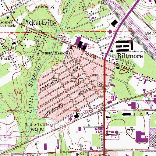 Topographic Map of Christ Ministry of Changing Lives Church, FL