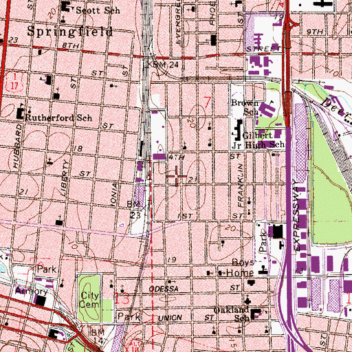 Topographic Map of Christ Temple Church of God in Unity, FL