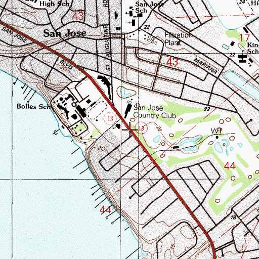 Topographic Map of Christ the Messiah Church, FL
