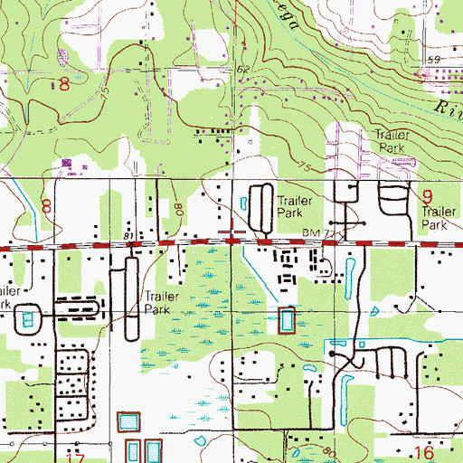 Topographic Map of Christian Harvest Assembly Church, FL