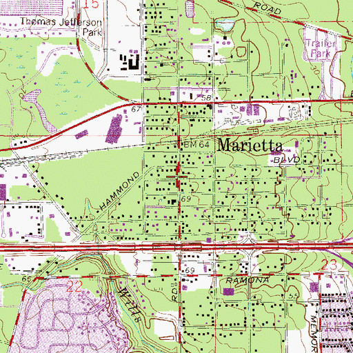 Topographic Map of Christian Life Church, FL