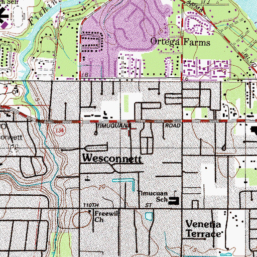 Topographic Map of Christian Veterans Outreach, FL