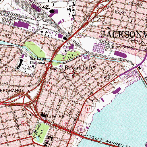Topographic Map of Church of God in Christ Temple, FL