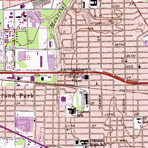 Topographic Map of Church of God of Prophecy, FL