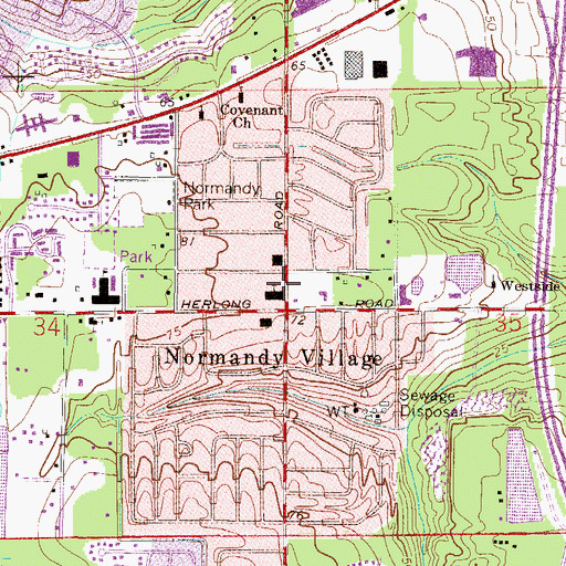 Topographic Map of Church of God of Prophecy of Westside, FL
