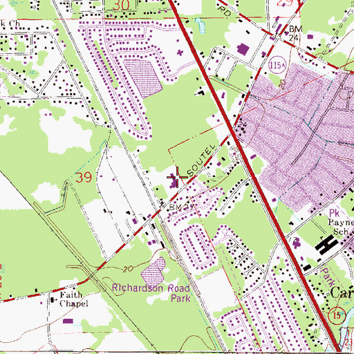 Topographic Map of Church of God Sanctuary of Praise, FL