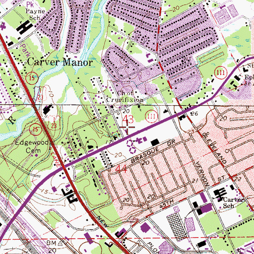 Topographic Map of Church of the Crucifixion, FL
