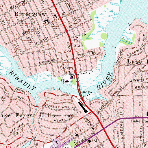 Topographic Map of Church of the Lord Jesus Christ of the Apostolic Faith, FL