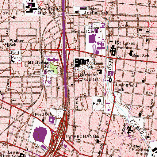 Topographic Map of Church of the Lord Jesus Christ of the Apostolic Faith, FL