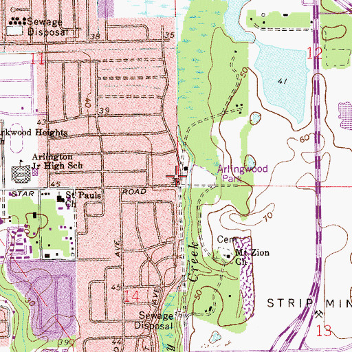 Topographic Map of Colossians Community Church, FL