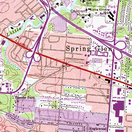 Topographic Map of Conquering Gospel Church, FL