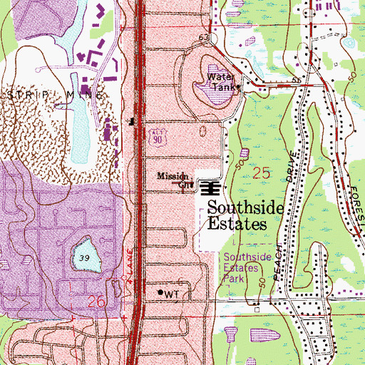 Topographic Map of Cornerstone Assembly of God Church, FL