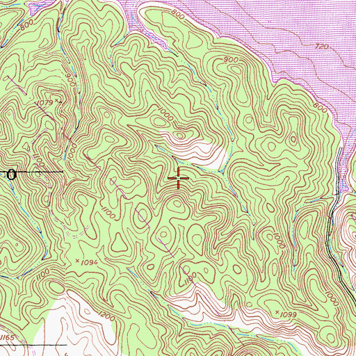 Topographic Map of Pleyto, CA