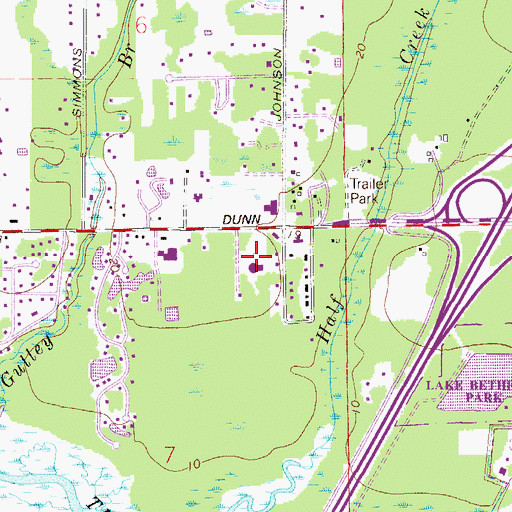 Topographic Map of Cornerstone Pentecostal Church, FL