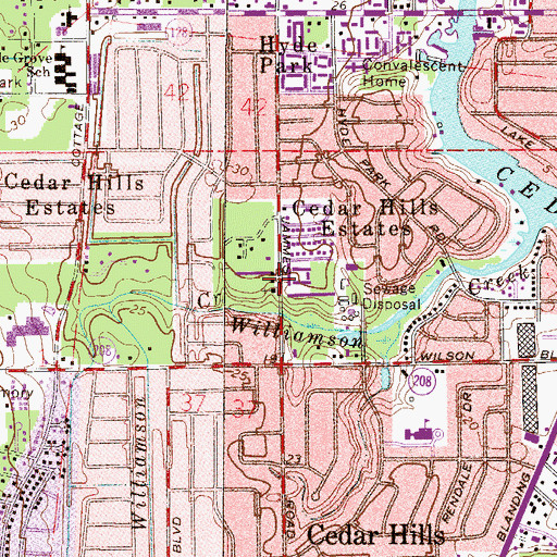 Topographic Map of Deland Missionary Baptist Church, FL