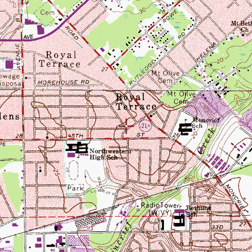 Topographic Map of Deliverance Church of Our Lord Jesus, FL