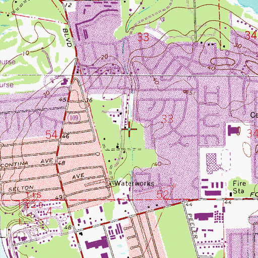 Topographic Map of Ebenezer Missionary Baptist Church, FL