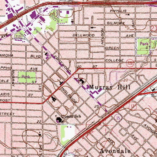 Topographic Map of Edgewood Avenue Christian Church, FL