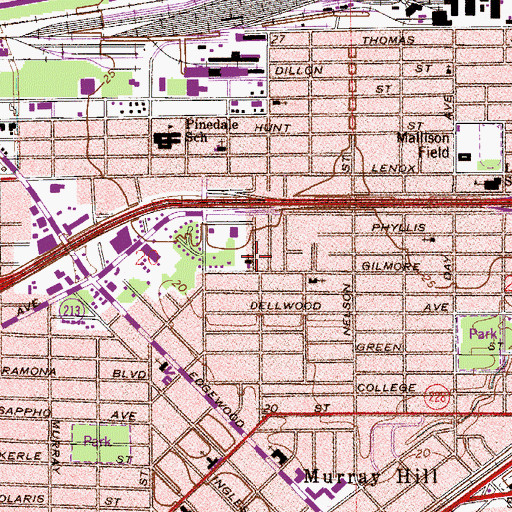 Topographic Map of Edgewood Heights Baptist Church, FL