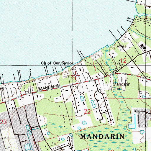 Topographic Map of Episcopal Church of Our Saviour, FL