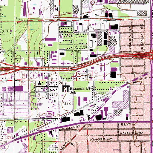Topographic Map of Evangel Temple Samaritan House, FL