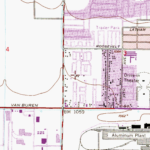 Topographic Map of Capri Village, AZ
