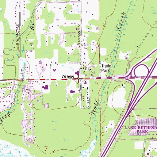 Topographic Map of Faith Baptist Church, FL