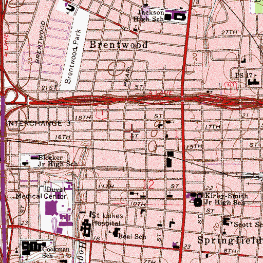 Topographic Map of Faith Outreach Ministries, FL