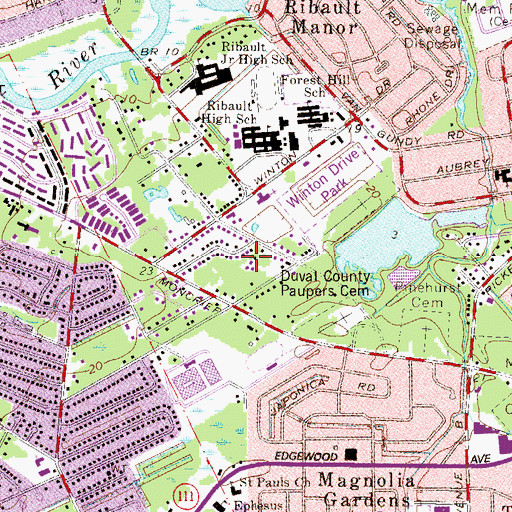 Topographic Map of Faith Tabernacle Holiness Church, FL