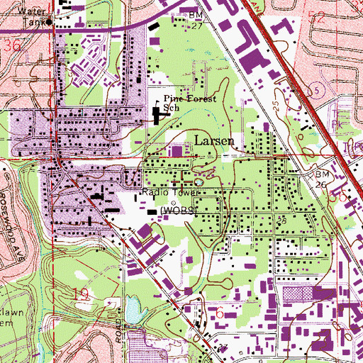 Topographic Map of Faith Tabernacle of Praise Ministry, FL