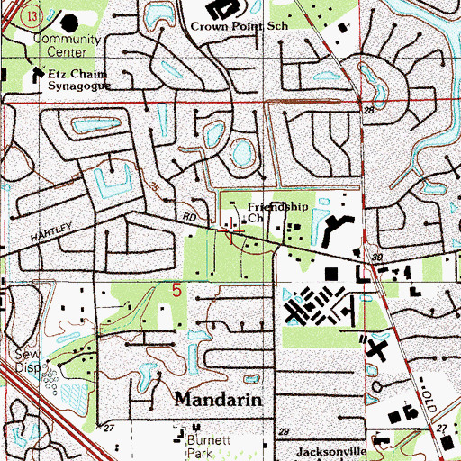 Topographic Map of First Filipino Baptist Church, FL