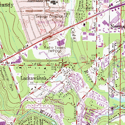 Topographic Map of First Foursquare Church, FL