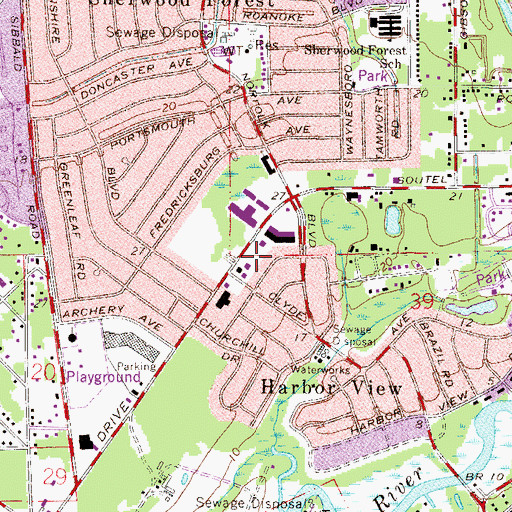 Topographic Map of First New Zion Missionary Baptist Church, FL