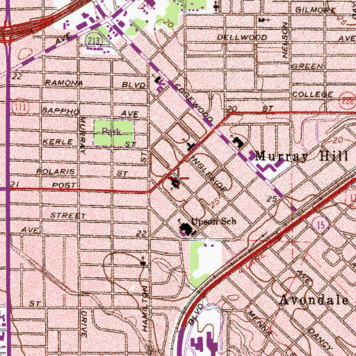Topographic Map of First Renaissance Baptist Church, FL