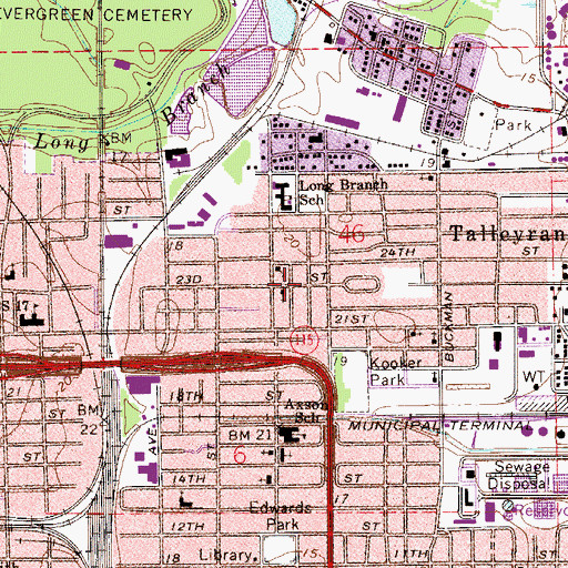Topographic Map of First Samuel Baptist Church, FL