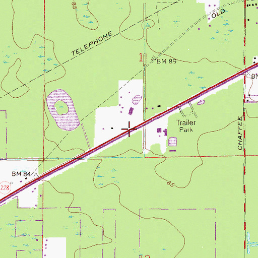 Topographic Map of First United Pentecostal Church, FL