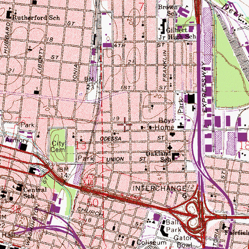 Topographic Map of Fountain Chapel African Methodist Episcopal Church, FL