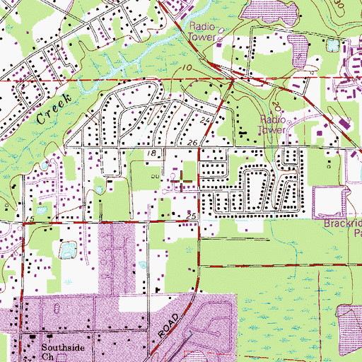 Topographic Map of Fresh Start Christian Fellowship Church, FL