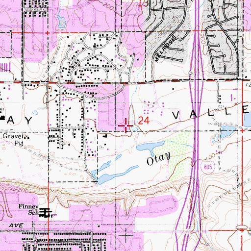 Topographic Map of Poggi Canyon, CA