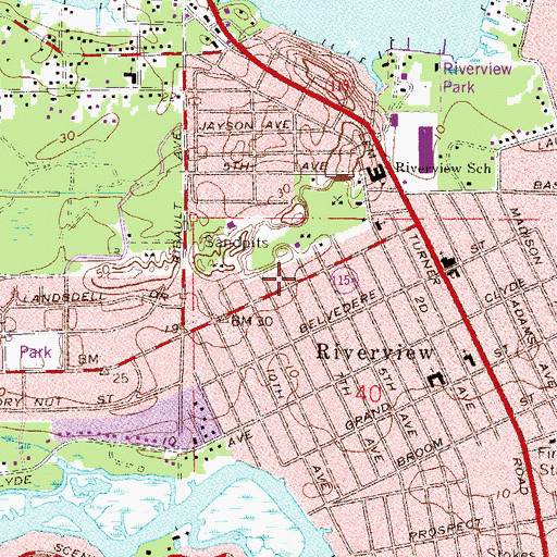 Topographic Map of Gateway Pentecostal Mission, FL