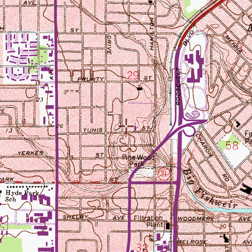 Topographic Map of Glenwood Missionary Baptist Church, FL